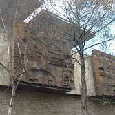 Looking up at ceramics from Queensgate Road